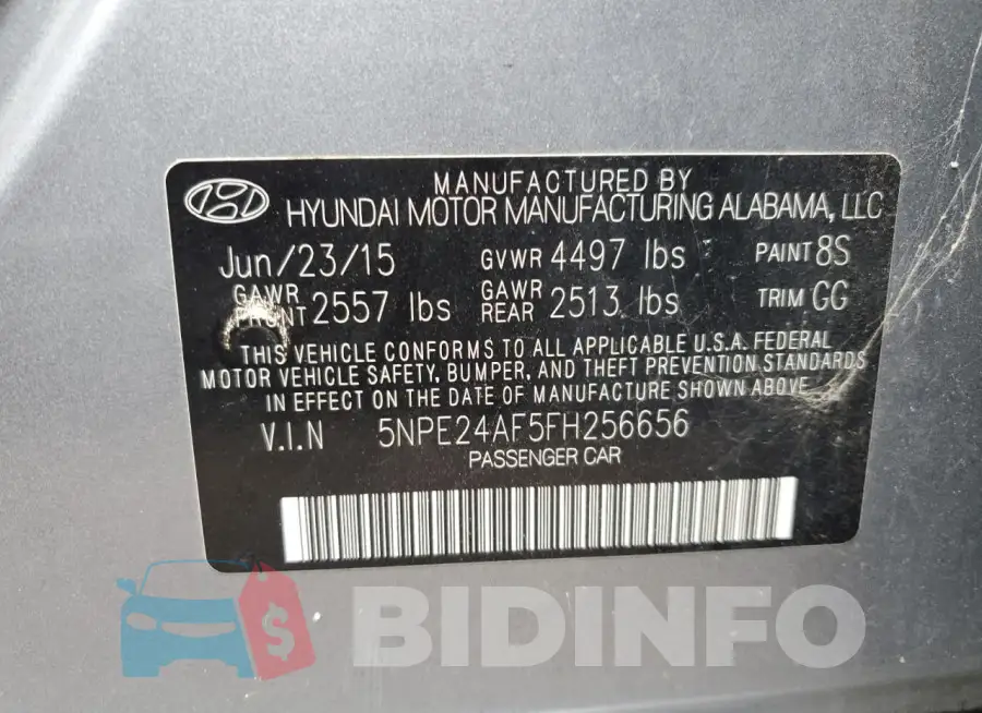 5NPE24AF5FH256656 Photo# 12