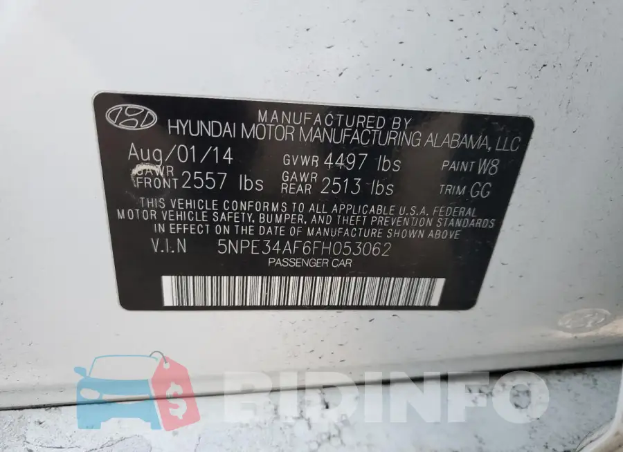 5NPE34AF6FH053062 Photo# 12