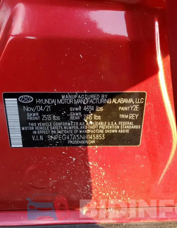 5NPEG4JA5NH145853 Photo# 13