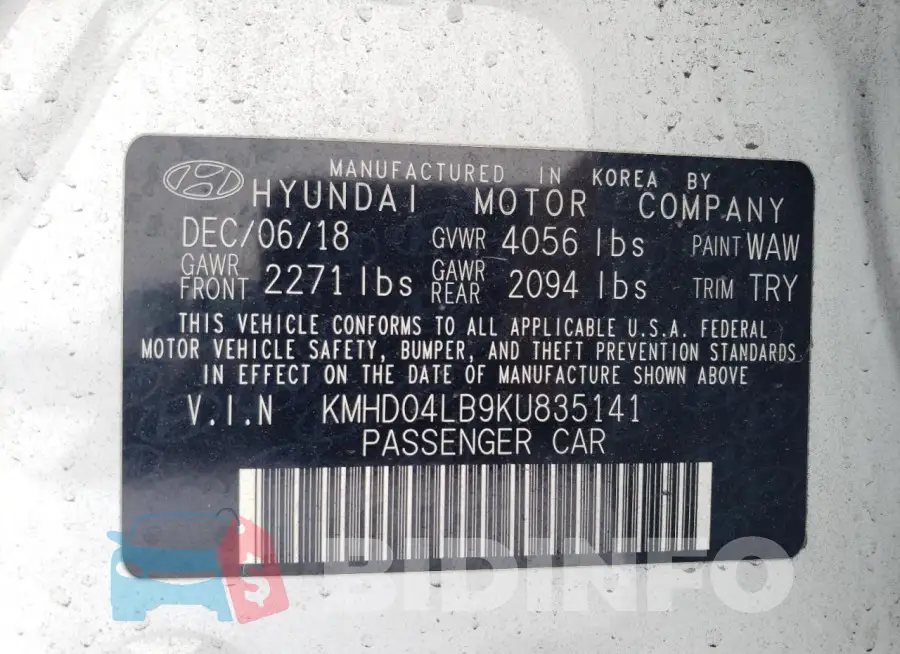 KMHD04LB9KU835141 Photo# 13