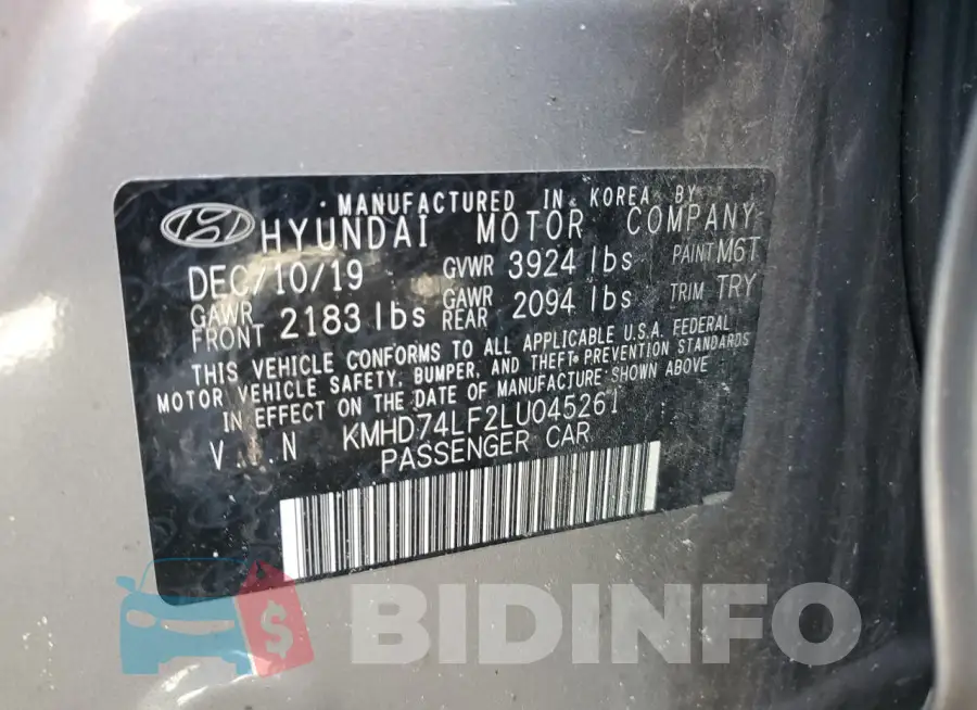 KMHD74LF2LU045261 Photo# 12