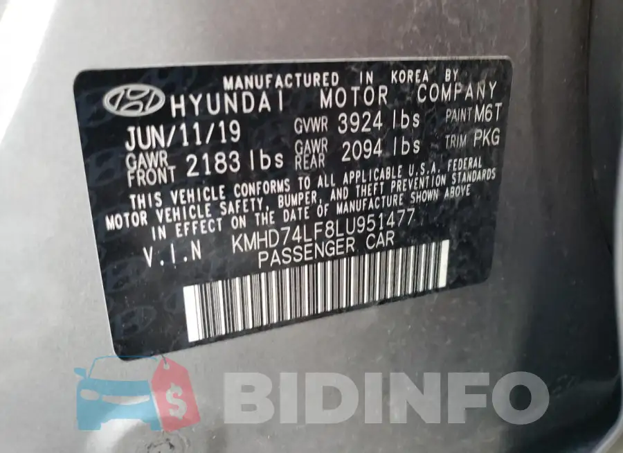 KMHD74LF8LU951477 Photo# 12