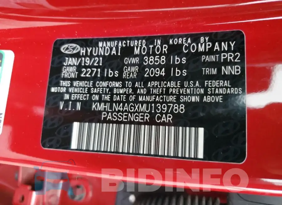 KMHLN4AGXMU139788 Photo# 12