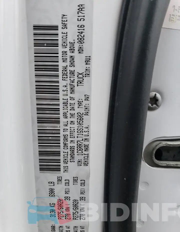 1C6RR7LT1GS105602 Photo# 13