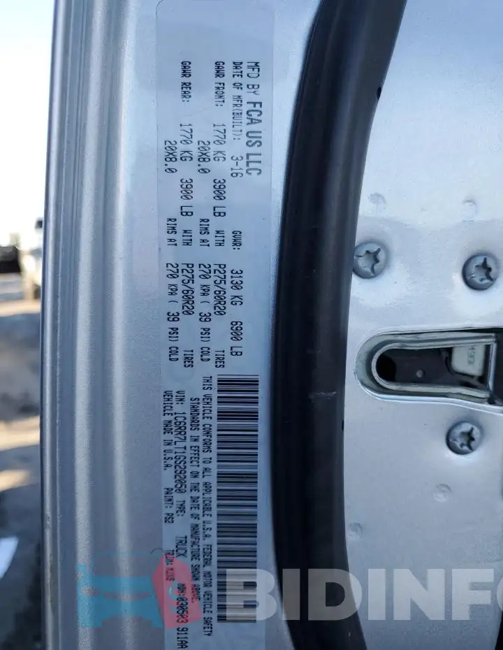 1C6RR7LT1GS292050 Photo# 12