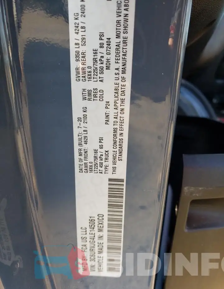3C6URVJG4LE145061 Photo# 13