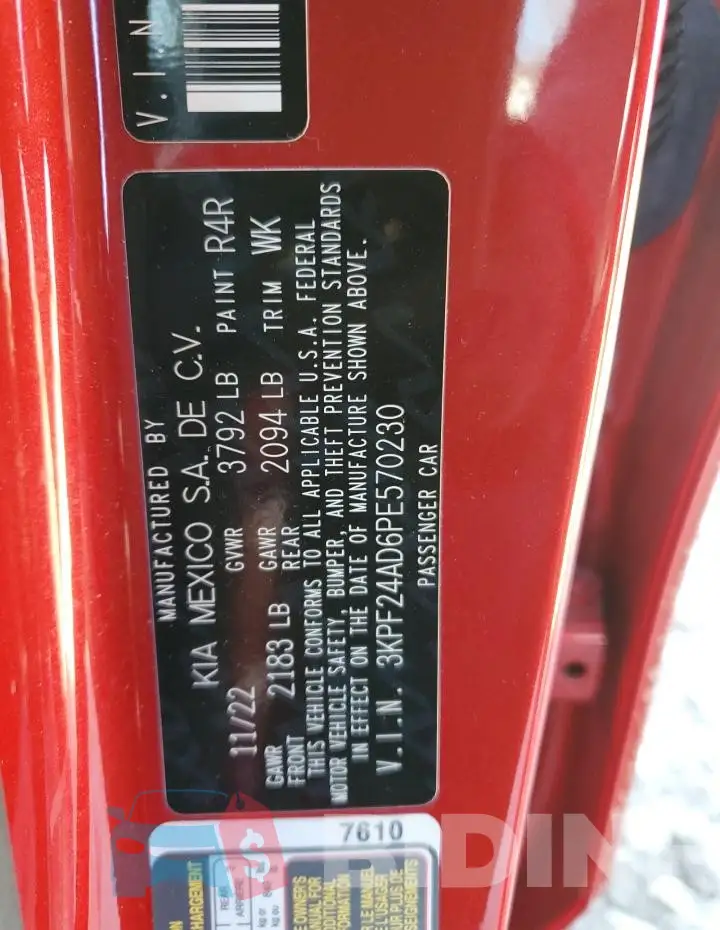 3KPF24AD6PE570230 Photo# 13