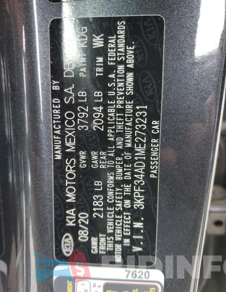3KPF34AD1ME273231 Photo# 12