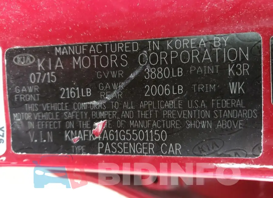 KNAFK4A61G5501150 Photo# 12