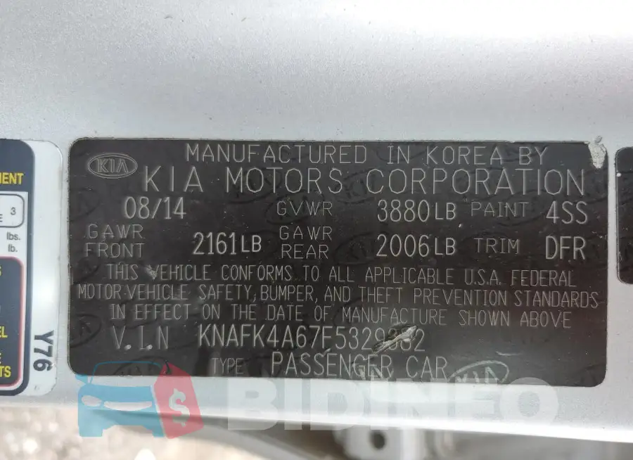 KNAFK4A67F5329382 Photo# 12