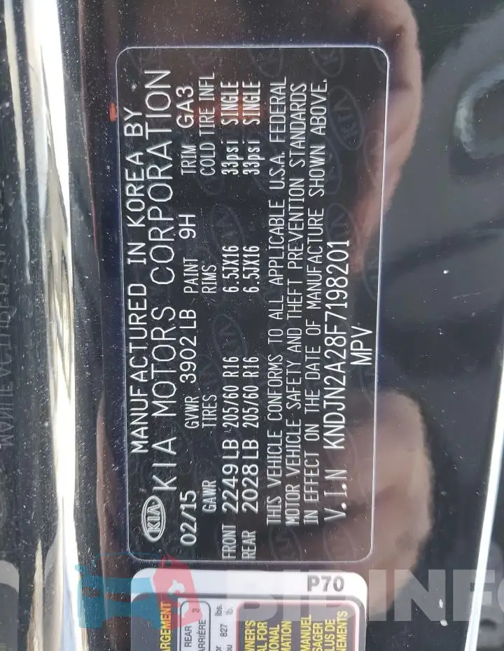 KNDJN2A28F7198201 Photo# 12