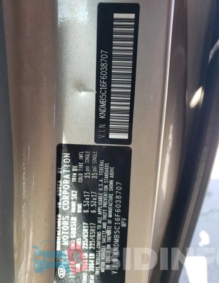 KNDMB5C16F6038707 Photo# 13