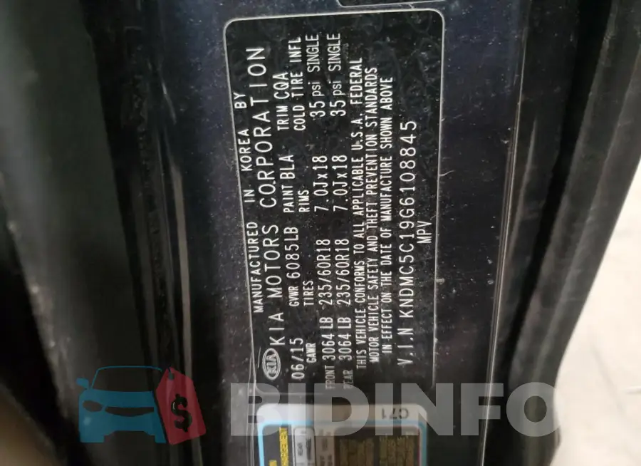 KNDMC5C19G6108845 Photo# 13