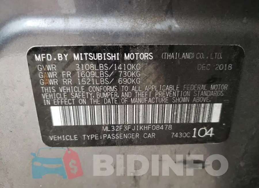 ML32F3FJ1KHF08478 Photo# 12