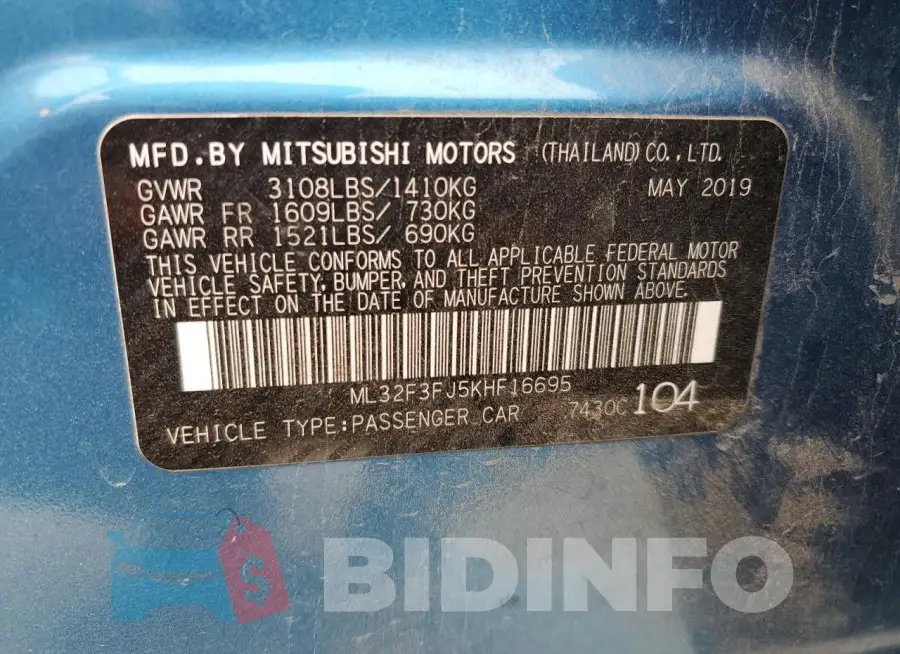 ML32F3FJ5KHF16695 Photo# 13
