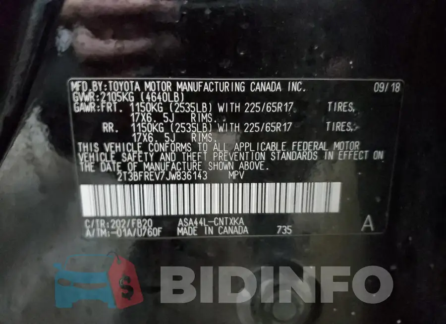 2T3BFREV7JW836143 Photo# 13