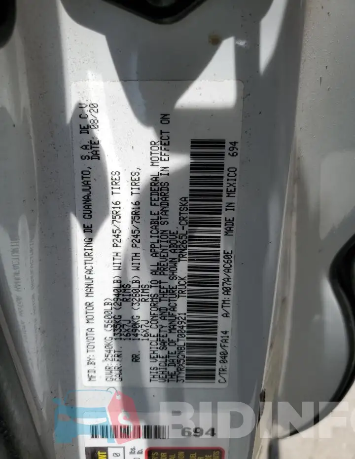3TYRX5GN8LT004921 Photo# 13