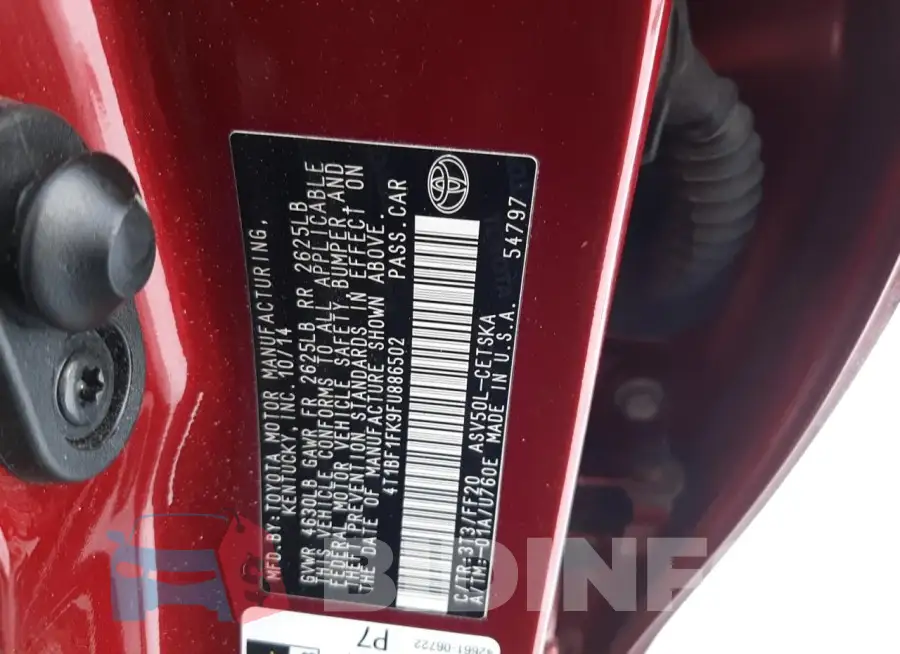4T1BF1FK9FU886502 Photo# 12