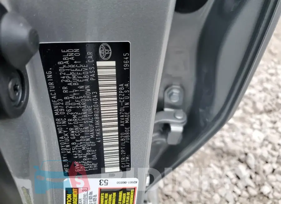 4T1K61AK8RU204043 Photo# 12