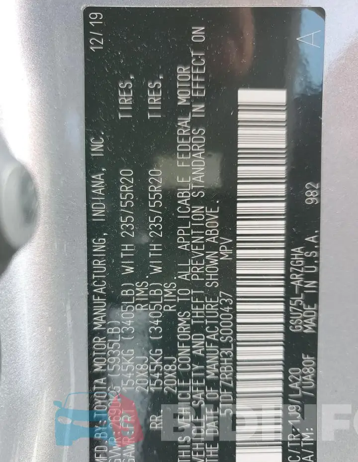 5TDFZRBH3LS000437 Photo# 12