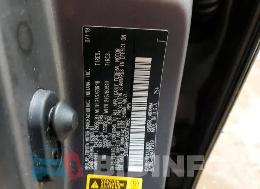 5TDJGRFH2KS071850 Photo# 13