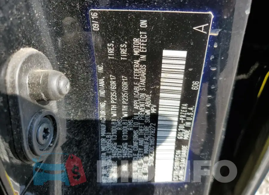 5TDKZ3DC1HS778272 Photo# 13