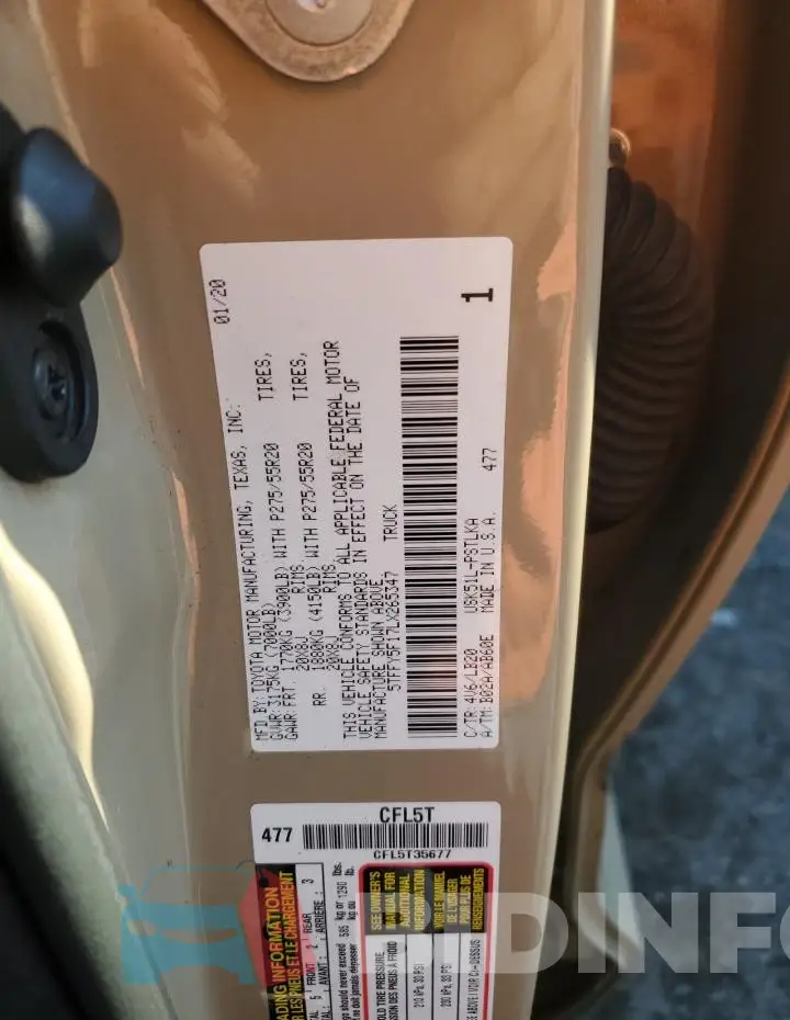 5TFFY5F17LX265347 Photo# 13