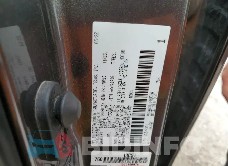 5TFLA5DB3NX019157 Photo# 12