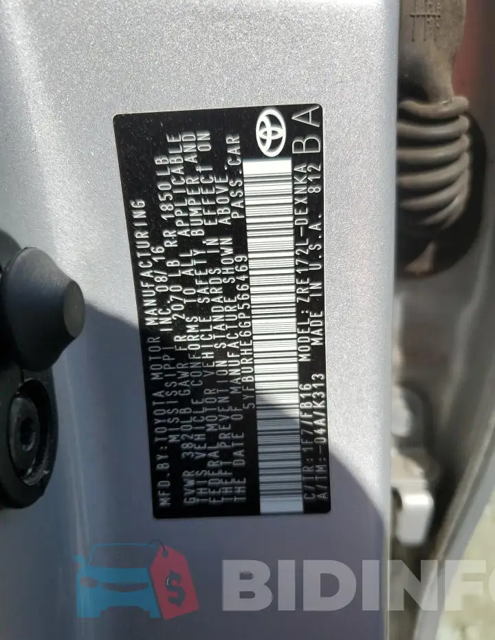 5YFBURHE6GP566469 Photo# 12
