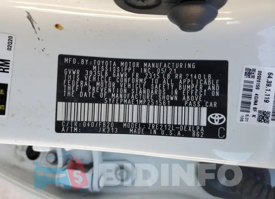 5YFEPMAE1MP251561 Photo# 12
