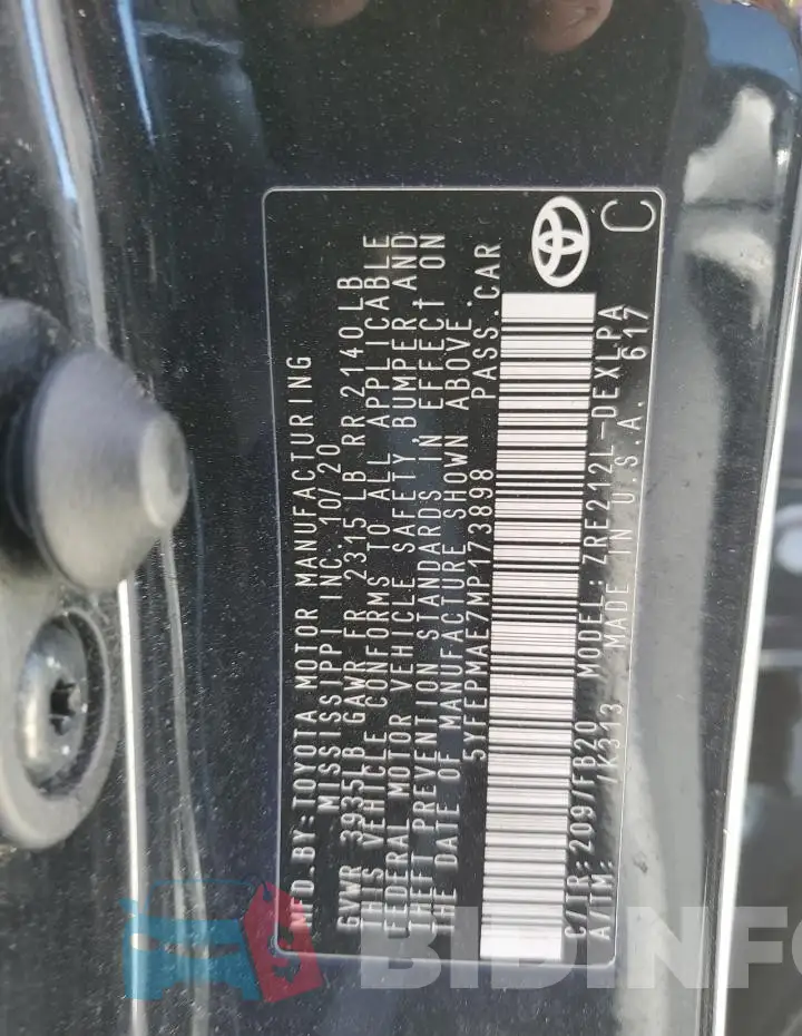 5YFEPMAE7MP173898 Photo# 12