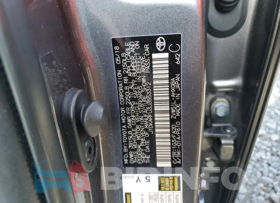 JTDKARFU3J3553312 Photo# 12