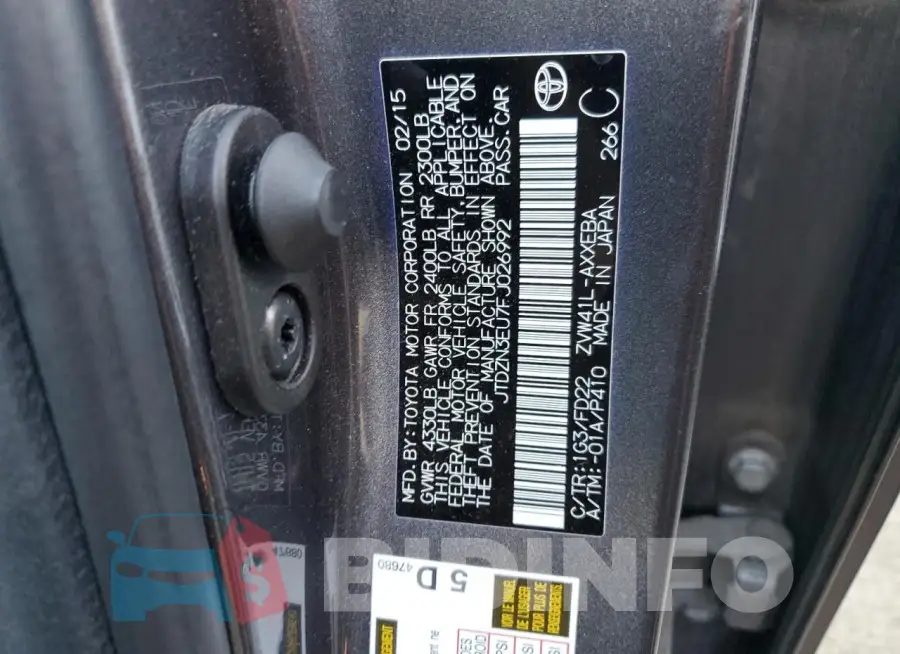 JTDZN3EU7FJ026992 Photo# 12
