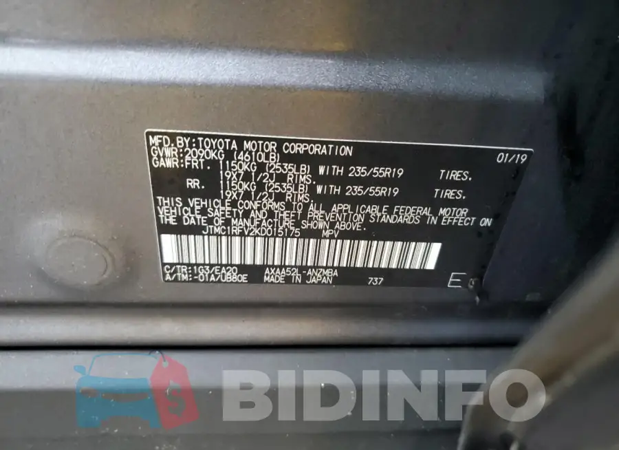 JTMC1RFV2KD015175 Photo# 13