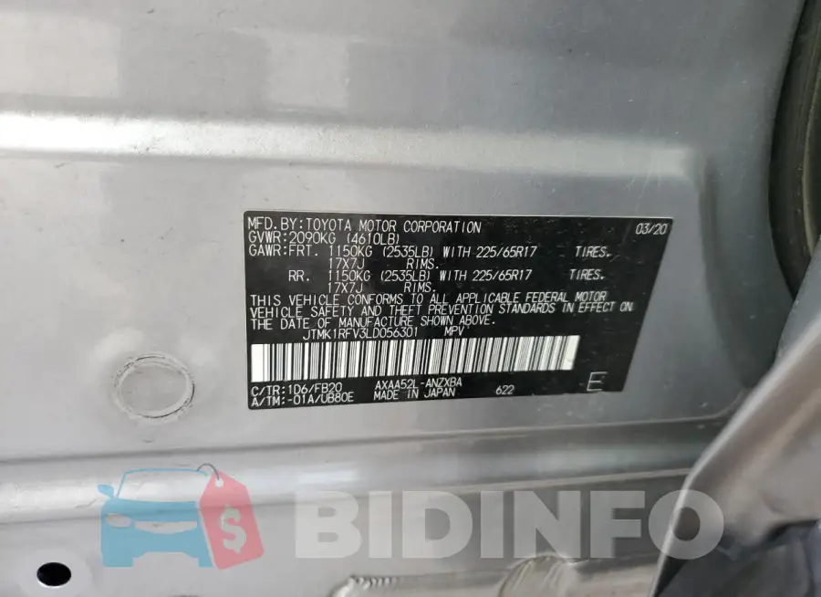 JTMK1RFV3LD056301 Photo# 14