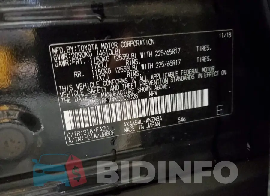 JTMP1RFV4KD003028 Photo# 13