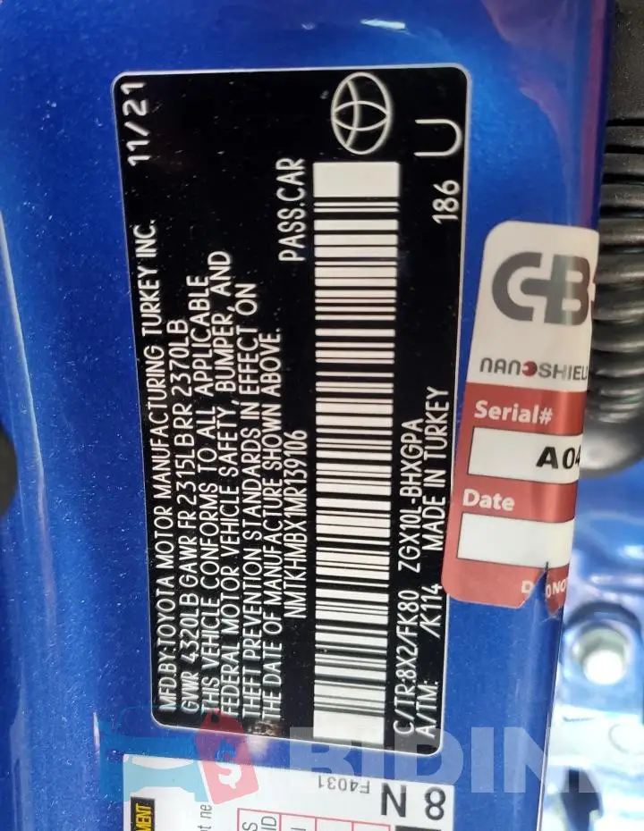 NMTKHMBX1MR139106 Photo# 13