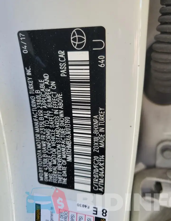 NMTKHMBX6JR013190 Photo# 13