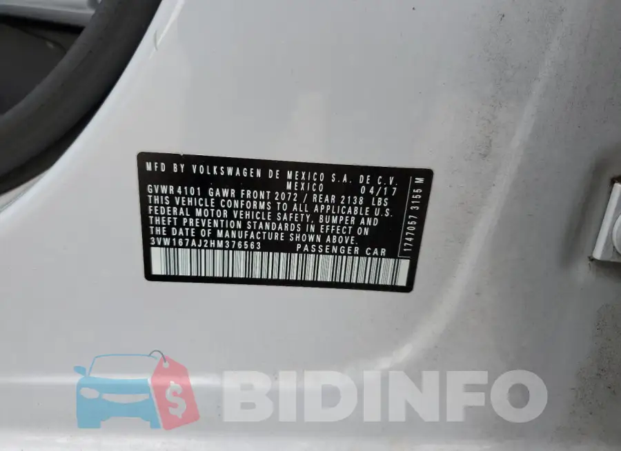 3VW167AJ2HM376563 Photo# 12