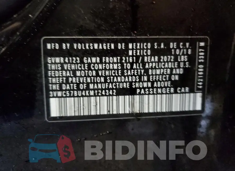 3VWC57BU4KM124342 Photo# 12