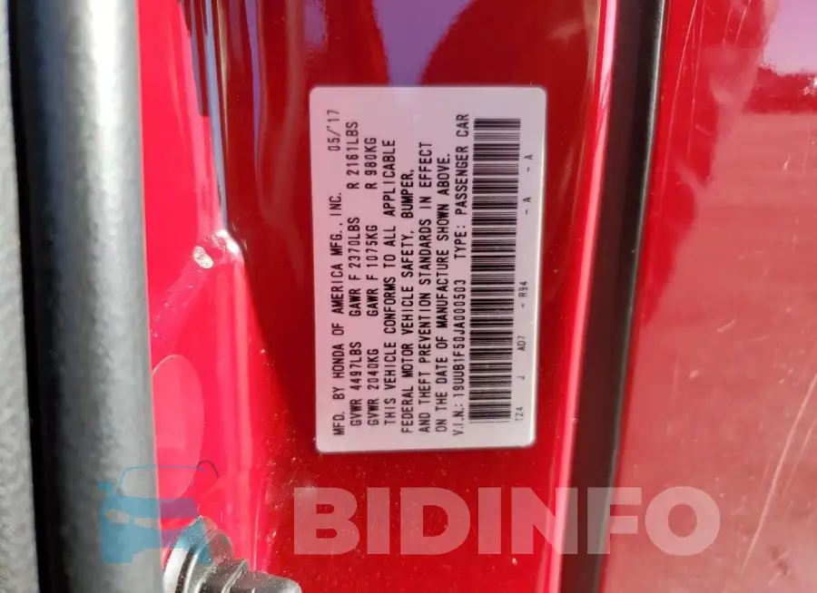 19UUB1F50JA000503 Photo# 12