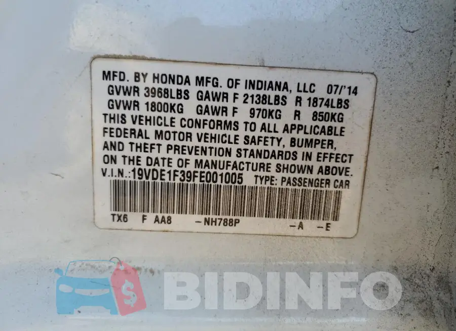 19VDE1F39FE001005 Photo# 13