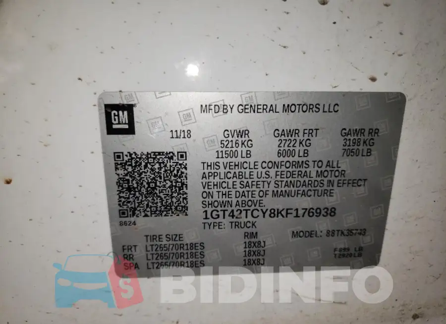 1GT42TCY8KF176938 Photo# 12