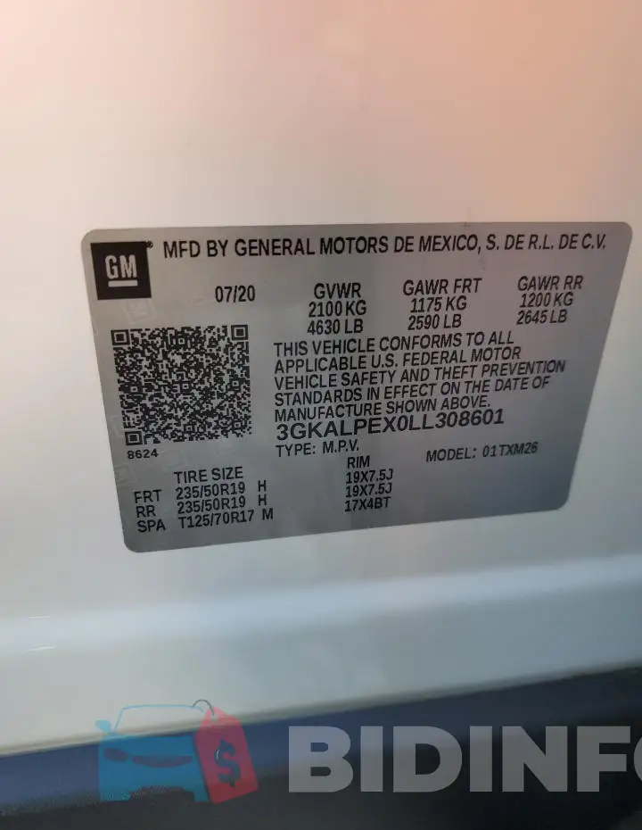 3GKALPEX0LL308601 Photo# 13