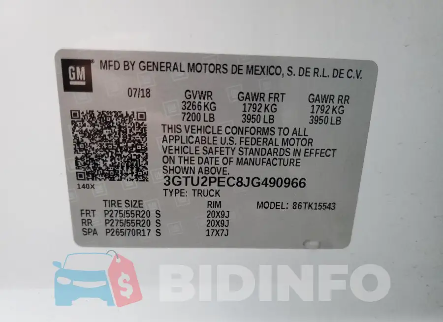 3GTU2PEC8JG490966 Photo# 12