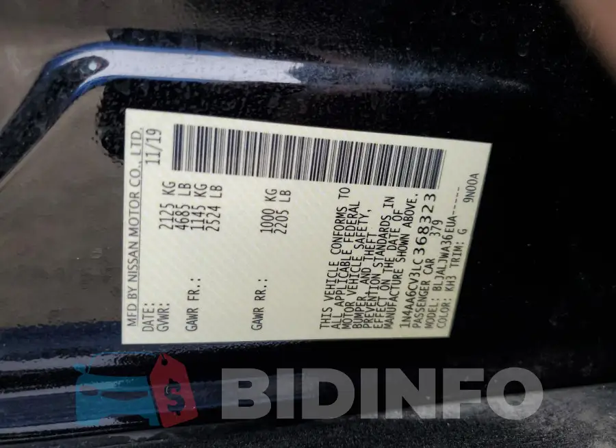 1N4AA6CV3LC368323 Photo# 12