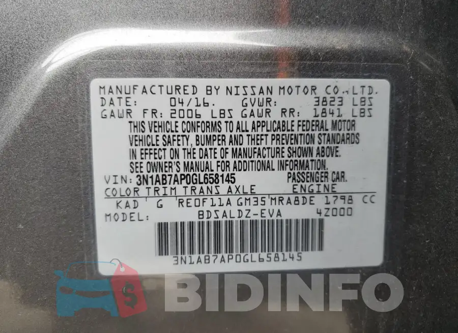 3N1AB7AP0GL658145 Photo# 12