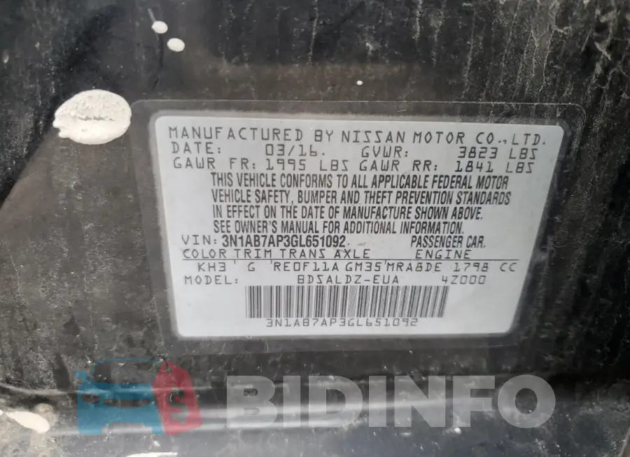 3N1AB7AP3GL651092 Photo# 12