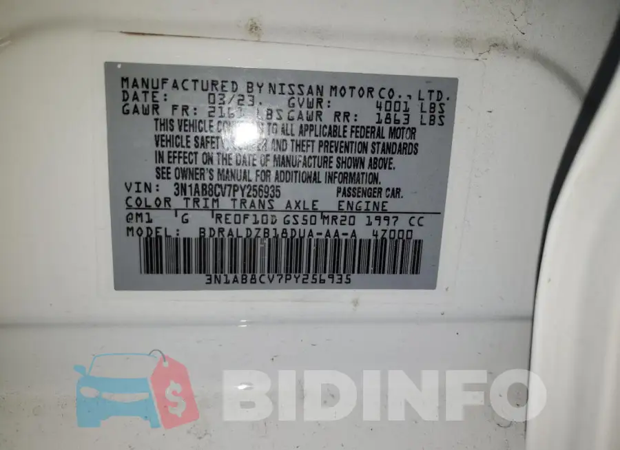3N1AB8CV7PY256935 Photo# 12