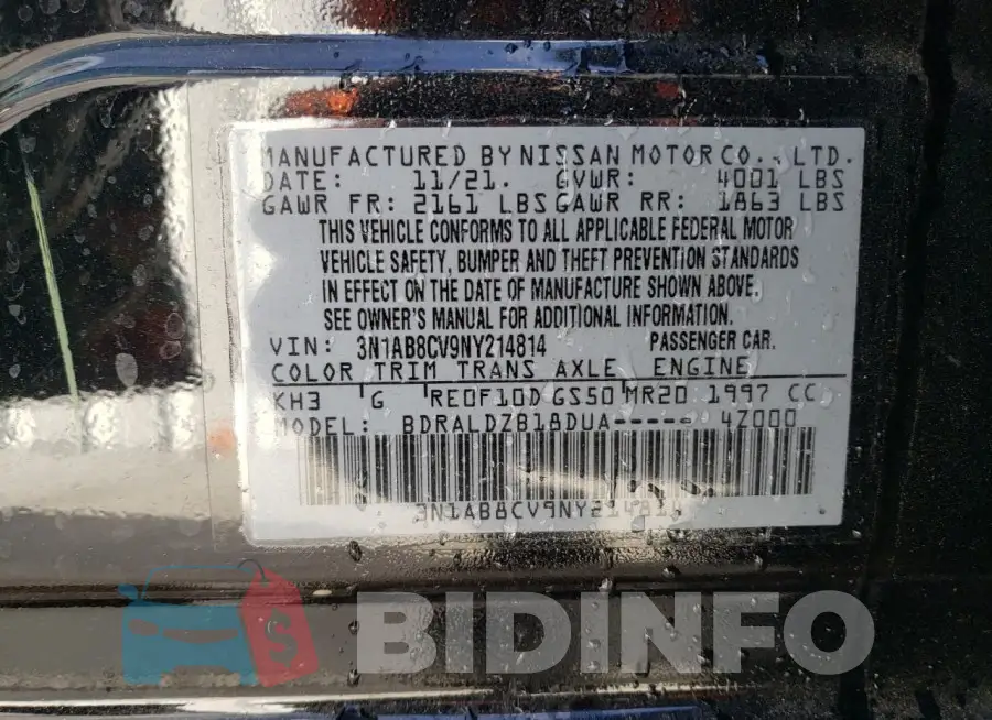 3N1AB8CV9NY214814 Photo# 12